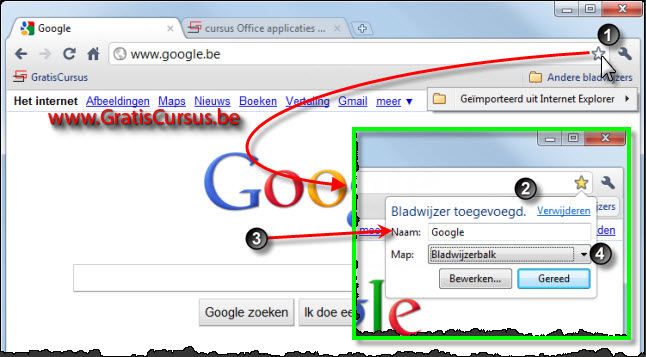 Gratis Cursus Google Chrome Bladwijzers 1