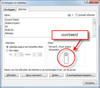 Ongekend gratis cursus Word 2010 - Etiketten GS-74